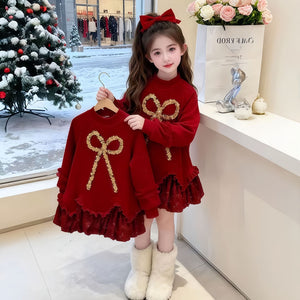 Robe en peluche pour enfant Nouvel An Noël
