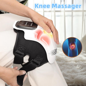 Masseur de genou intelligent électrique chauffant à pétrissage pour la maison, rechargeable, soulagement de la douleur, laser infrarouge et vibration