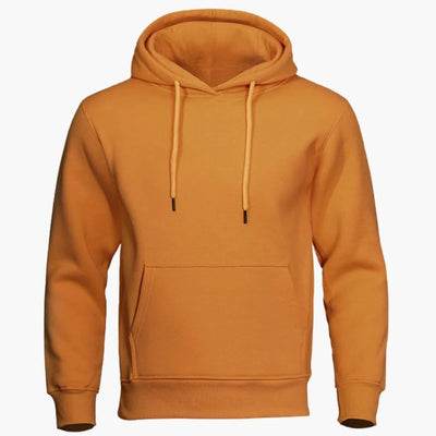 Sweatshirt com capuz casual e desportiva lisa, de vestir pela cabeça