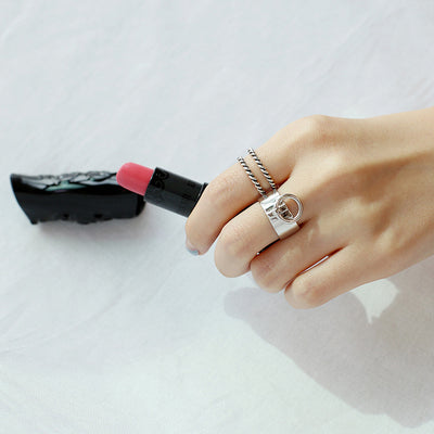 Minimalist Glossy Ring Opening S925 Sterling Silver Ring