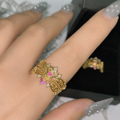 Medieval Wendy's Life Gentle Ocean Blue Girl Ring