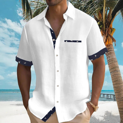 2025 New Cross-Border Hawaiian 3D Printed Shirt, Popular Flip-Collar Beach Short-Sleeve Shirt, Supports Custom Design