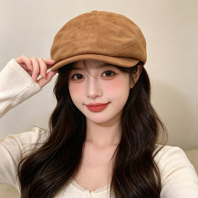 Retro Faux Fur Beret, British Style