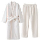 Men White Bathrobe Pants