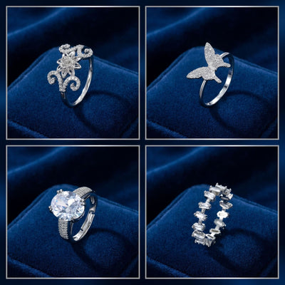 Bague Chuangmei Jewelry best-seller transfrontalier en cuivre plaqué platine et zircon pour femme, design unique, bague diamant carré pour index