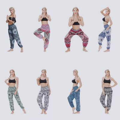 Printed Pop Ethnic Style Casual Women's Yoga Pants