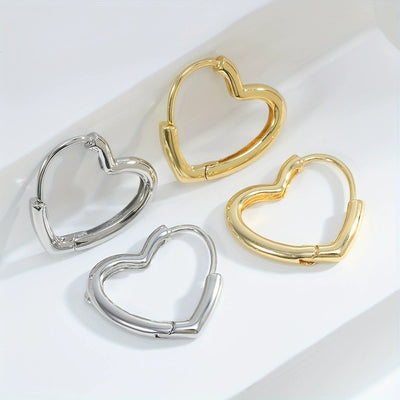 Trendy Heart-shaped Stud Earrings For Women