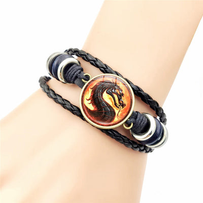 Vintage Woven Leather Bracelet Ornament