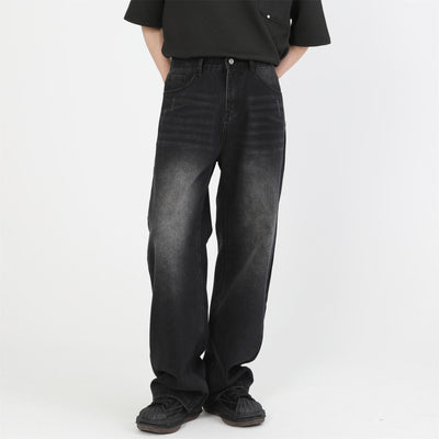 American-style Versatile Designer Niche Straight-leg Mens Jeans