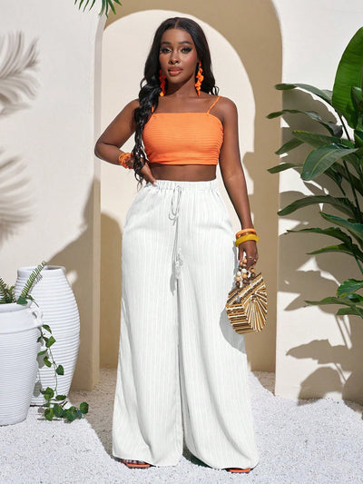 2026 Amazon European And American Four-Season Dress Wide-Leg Trousers Women's Casual Wide-Leg Pants High-Waisted Summer Lightweight Pants