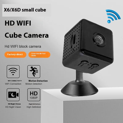 Mini Square Wireless WiFi Camera - Portable Small Security Cam with Remote View Support for Home Office Surveillance