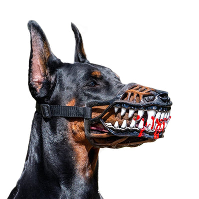 Masque de dinosaure pour chien à dents mobiles, cagoule amusante en latex pour animal, pour Halloween, cosplay & accessoires photo