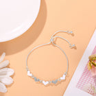 Peach Heart Bracelet Silver