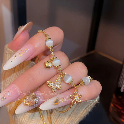 Summer New Style, Fashionable And Fresh Starfish Fish Tail Beaded Bracelet, Light Luxury, Simple And Versatile Design Jewelry