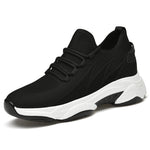 Tie-up Height-Increasing Shoes for Men, Breathable Mesh Casual Dad Shoes
