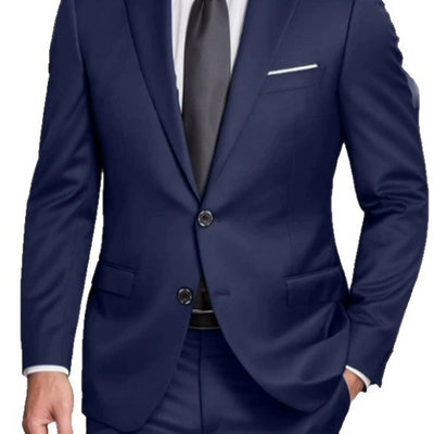Costume habillé deux pièces pour homme à double bouton, coupe ajustée, uni, veste de smoking pour mariage