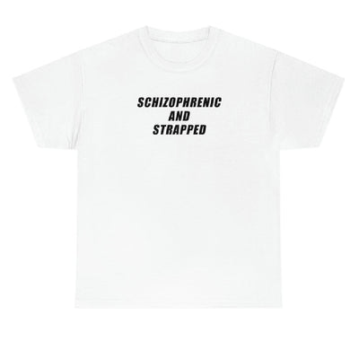 Men's Digital Printing Casual Round Neck Short Sleeves T-shirt Schizophrenia