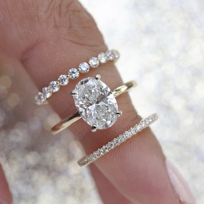 Yiwu Sanjie, fabricante grossista, anel de zircónia moderno e versátil de luxo acessível para mulher, conjunto requintado de três anéis super cintilantes