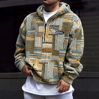 Plaid Double-sided Wool Fashion Casual Plush Hoodie