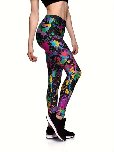 Neon Sports Leggings, Soft Stretch Fabric