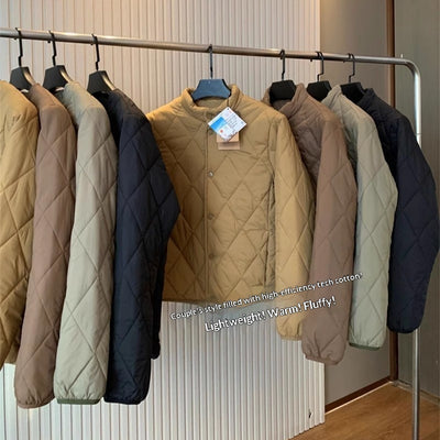 Warm Quilted Jacket, Retro Style