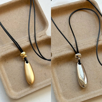 Minimalist Water Drop Pendant Necklace For Women 2025 High-End New Style Long Sweater Chain Niche Decorative Accessory Trend