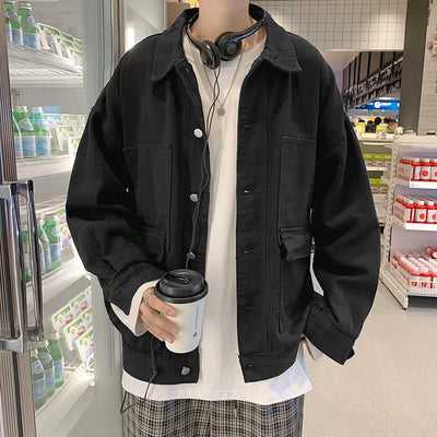 White Denim Style Ins Loose All-matching Top Korean Fashion Casual Workwear Jacket