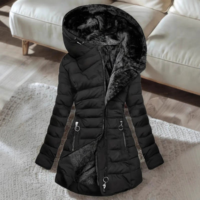 Hooded Thermal Cotton-padded Coat With Extra Fleece Lining
